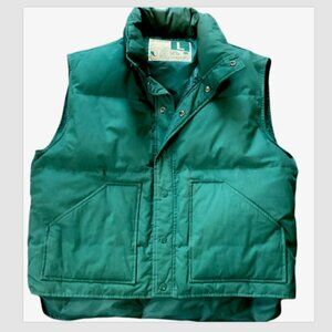 VTG WearGuard Men's Down Puffer Vest Sz L Green #323A